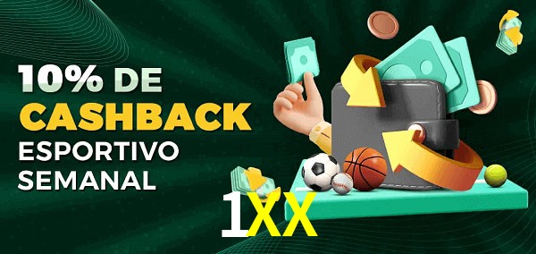 10% de bônus de cashback na 1XX