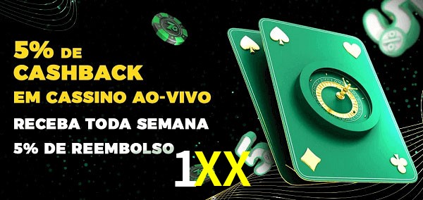 Promoções do cassino ao Vivo 1XX